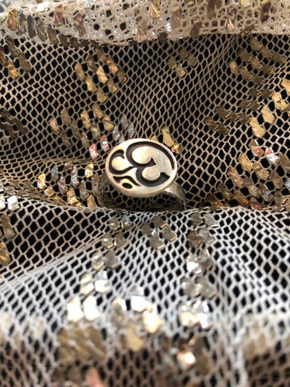 OM/AUM  .925   Handmade Solid Silver Ring size 5 … - image 2