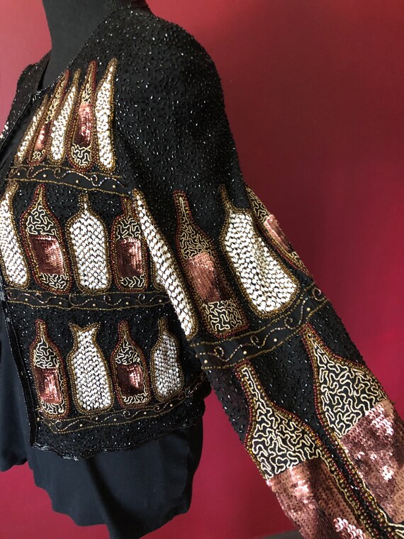 VINTAGE all sequin and beaded jacket, Stunning, l… - image 9