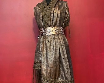 RARE 1700-1800's Bronze Gold Bullion Shawl Turkey Circa 1700-1800's COLLECTORS!