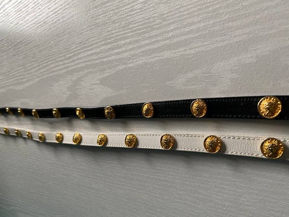 TWO Vintage Peruzzi Italian leather Belts  (Fienz… - image 3