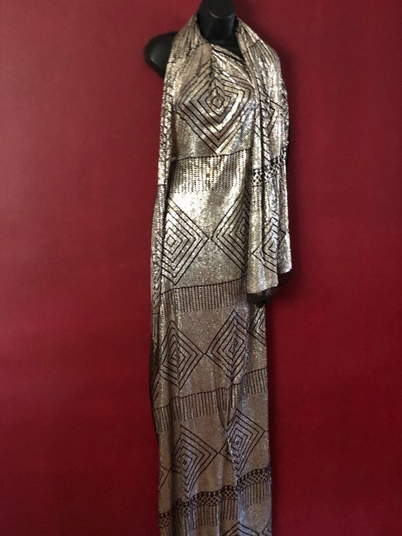 Extreme Silver Vintage Egyptian Assuit Piano Shawl