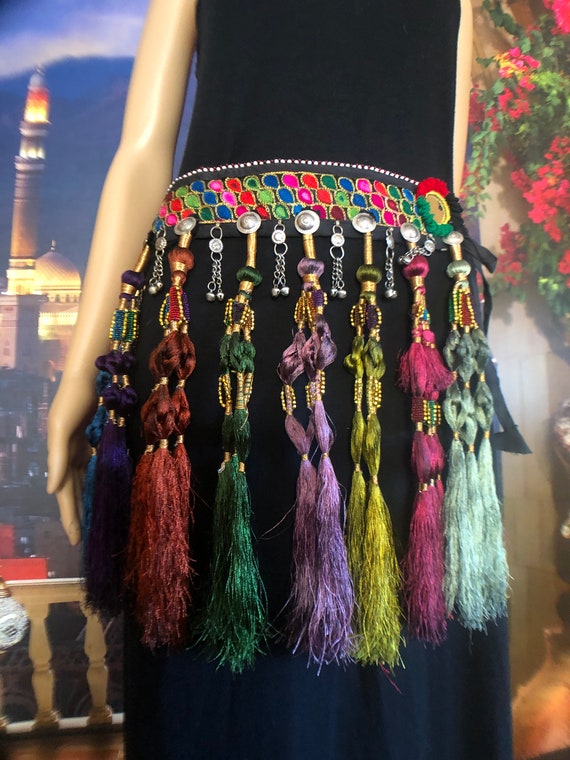 最初の  Royal Silk Tassel Belts ATS/FCBD Style/ Burningman/coachella ベリーダンス
