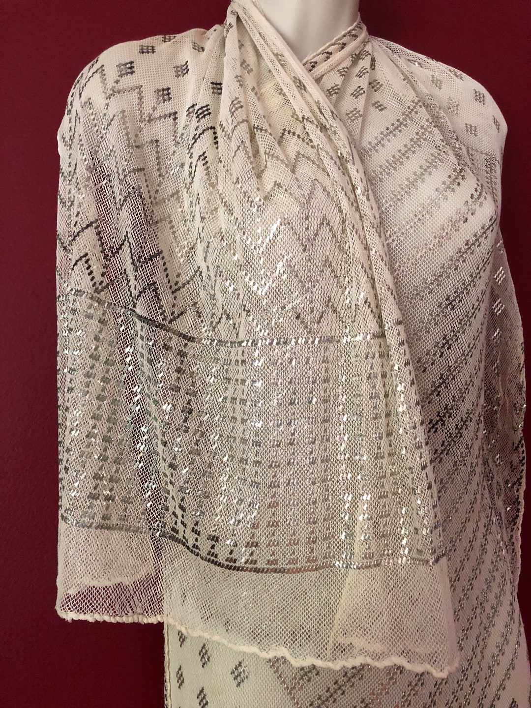 Diamanti Viti Luxury Egyptian Assuit Vintage Scialle 1905