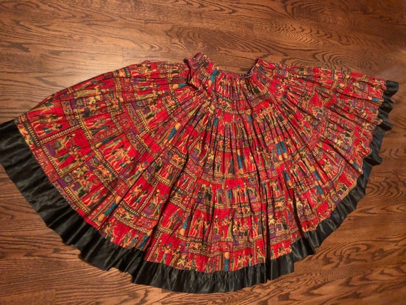 Egyptian Hieroglyphs Vintage 15+ Yard skirt ATS/