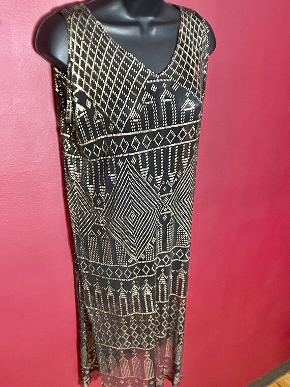 Vintage Egyptian Assuit  1920s Silver Dress.Egypt… - image 2