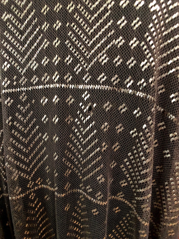 Brown/Silver Vintage Egyptian Assuit Tunic  1920's  Bellydance/Flapper/Gatsby/Abbey/ Egyptian Revival/ Egyptian Caftan View 6