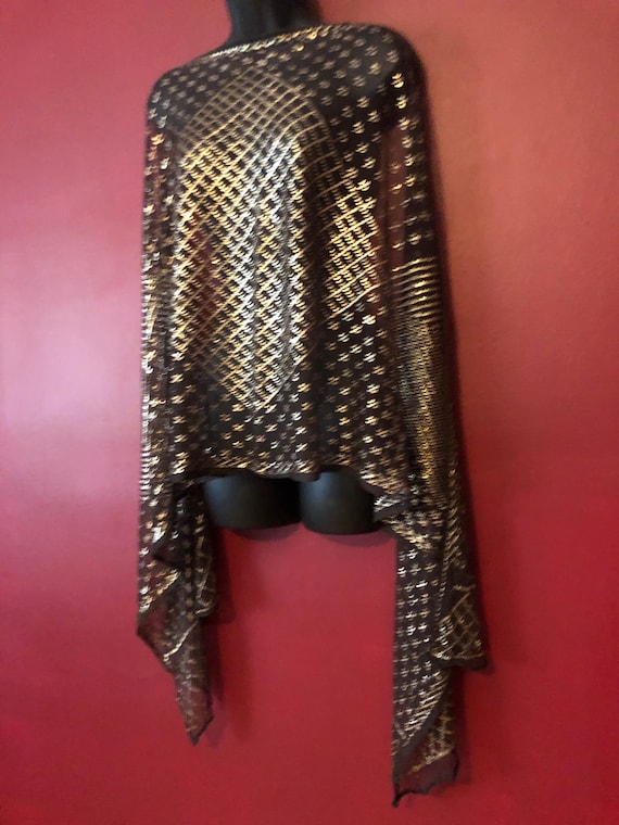 BEDAZZLED  Vintage Egyptian Assuit Dark brown wit… - image 1