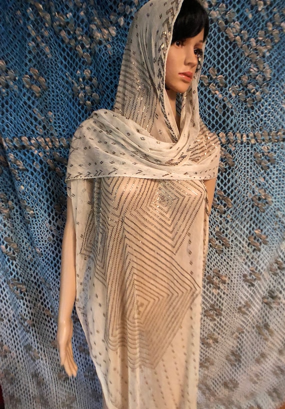 HOLD (IN) Egyptian Vintage Assuit Wedding Shawl 19