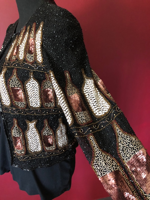 VINTAGE all sequin and beaded jacket, Stunning, l… - image 7