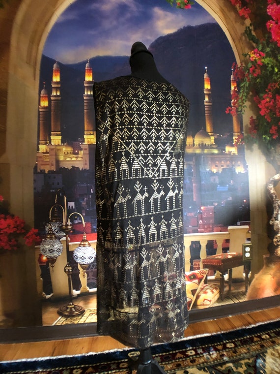 Black Vintage  Egyptian Assuit Dress 1920's Flapp… - image 4