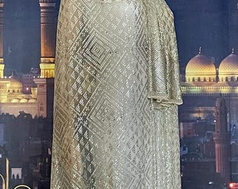 PAESAGGIO D'ONORE ART DECO STILE Egiziano Vintage Assiut Matrimonio Piano Sciarpa Anni '30 Rinascimento Egiziano /danza del ventre /Fashionista