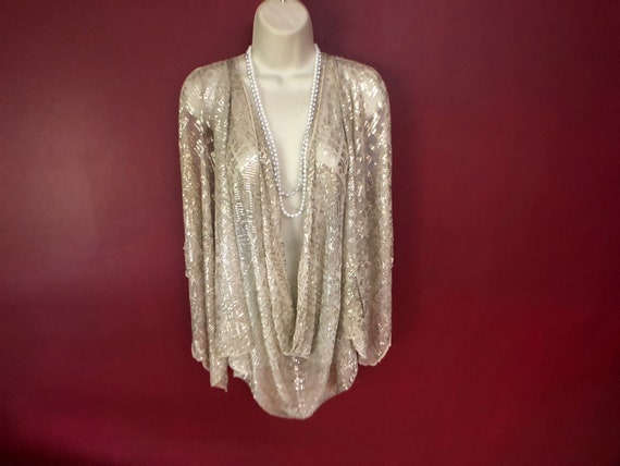 PURE BLISS! Heavy Silver VINTAGE Egyptian Assuit Assuit Shawl  Bellydance assuit wedding assuit 1930