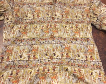 Camisa egipcia vintage de algodón pesado para niños grandes/adultos pequeños de calidad/ rellena de jeroglíficos del antiguo Egipto.