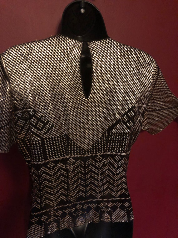 VINTAGE Egyptian Assuit Solid Silver Top /Blouse … - image 6