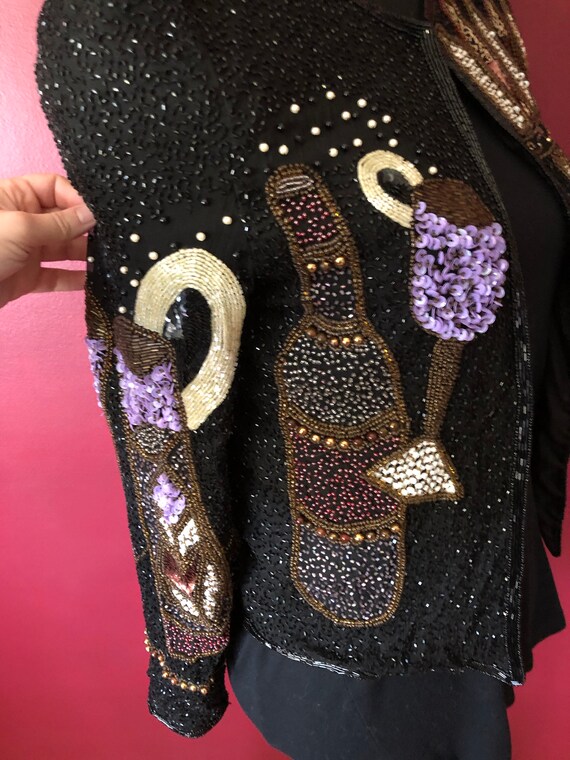 VINTAGE all sequin and beaded jacket, Stunning, l… - image 8