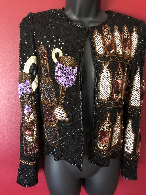 VINTAGE all sequin and beaded jacket, Stunning, l… - image 1