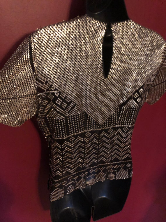VINTAGE Egyptian Assuit Solid Silver Top /Blouse … - image 7