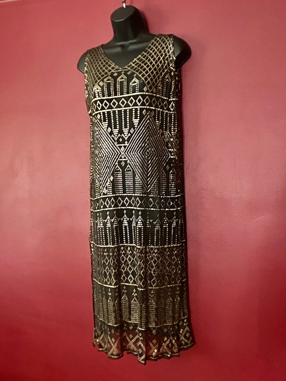 Vintage Egyptian Assuit  1920s Silver Dress.Egypt… - image 7