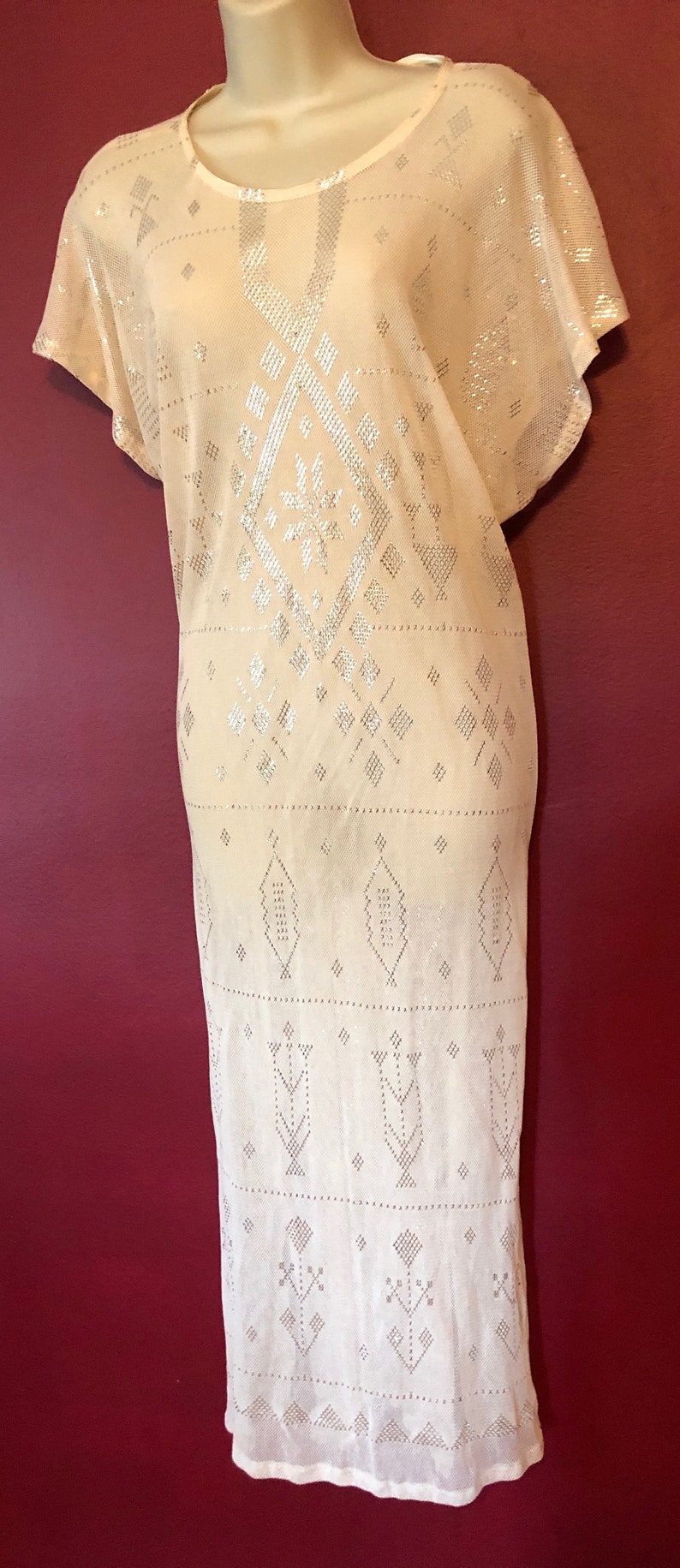 Sleeveless White Egyptian Dress/Tunic/galabeya with Bright Etsy