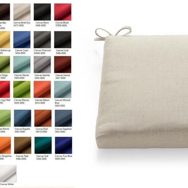 Replacement Sunbrella Cushion Covers (no inserts), Canvas Element collection 2.5" thick with ties