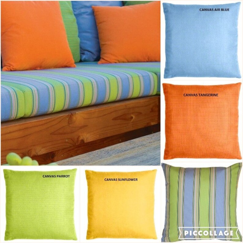 Sunbrella Pillows Bravada Limelite Parrot Tangerine Air Etsy