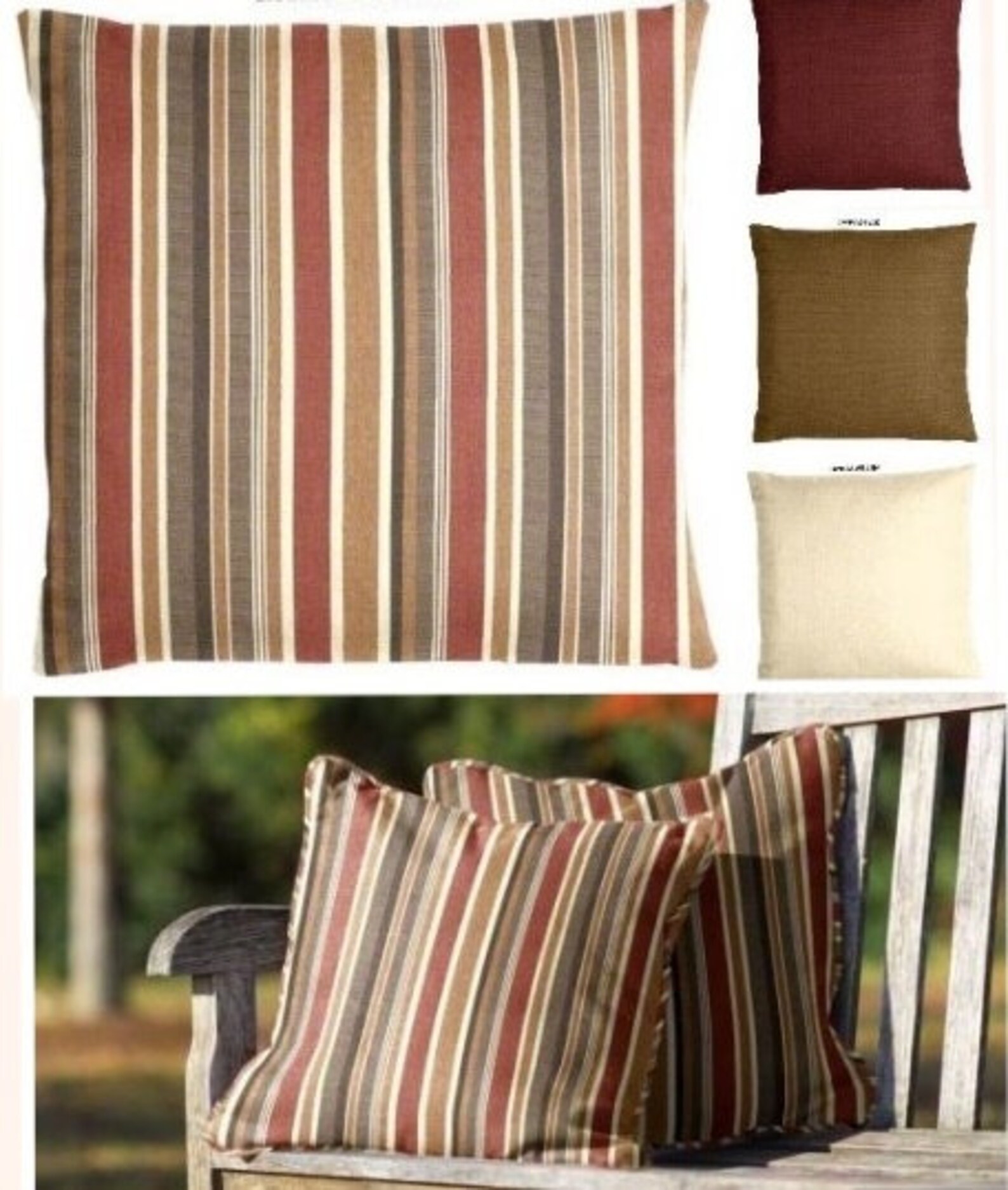 Almohadas Sunbrella Brannon Redwood Canvas Teak Canvas Etsy España