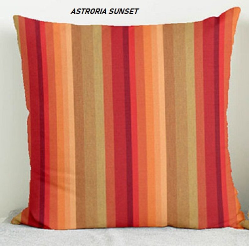 Sunbrella Pillows Astoria Sunset Blend Cherry Tuscan Etsy