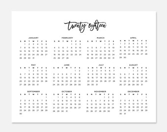 year at a glance etsy
