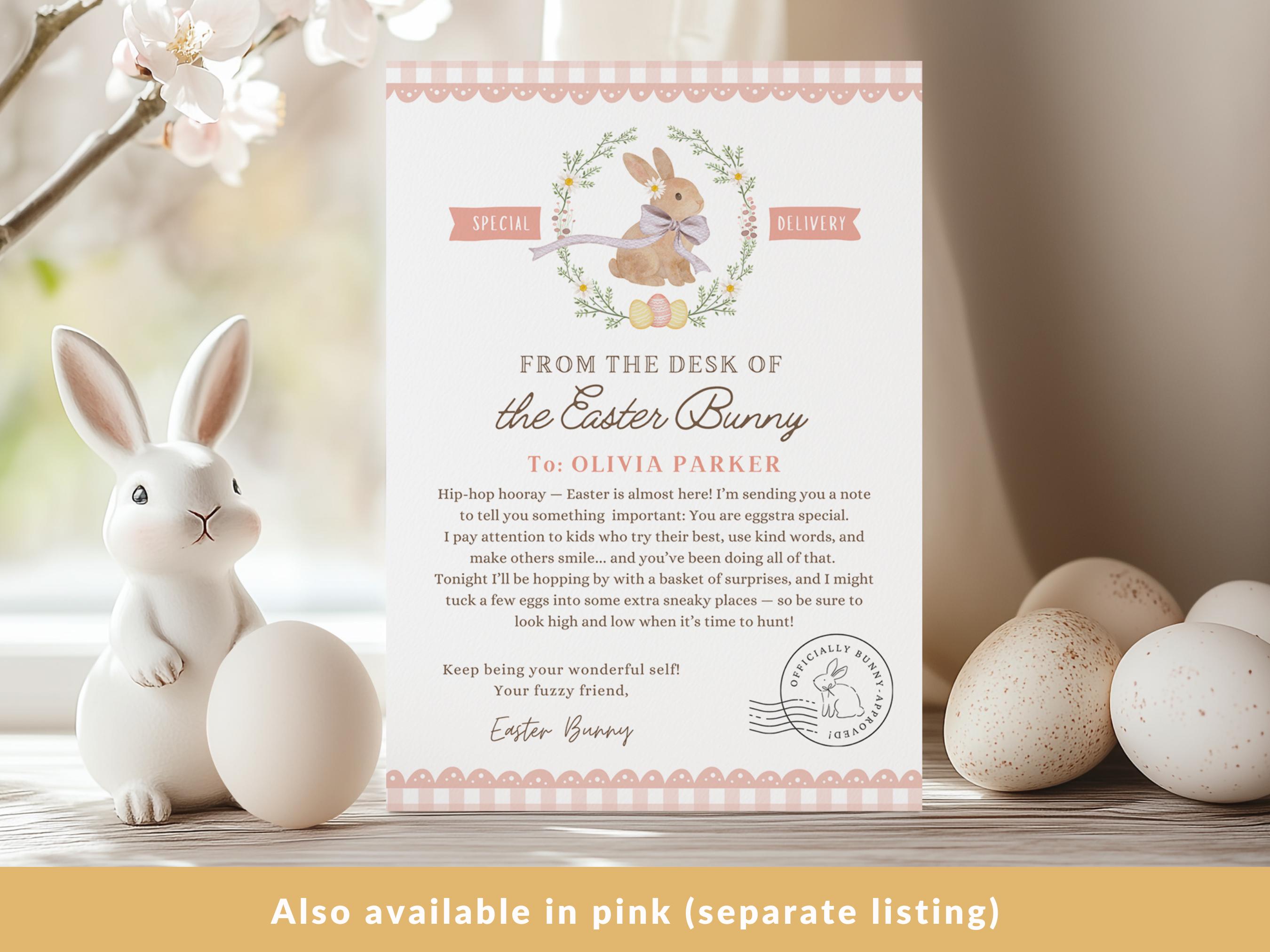 Easter Bunny Printable Letter, Official Note, From the Desk of the ...