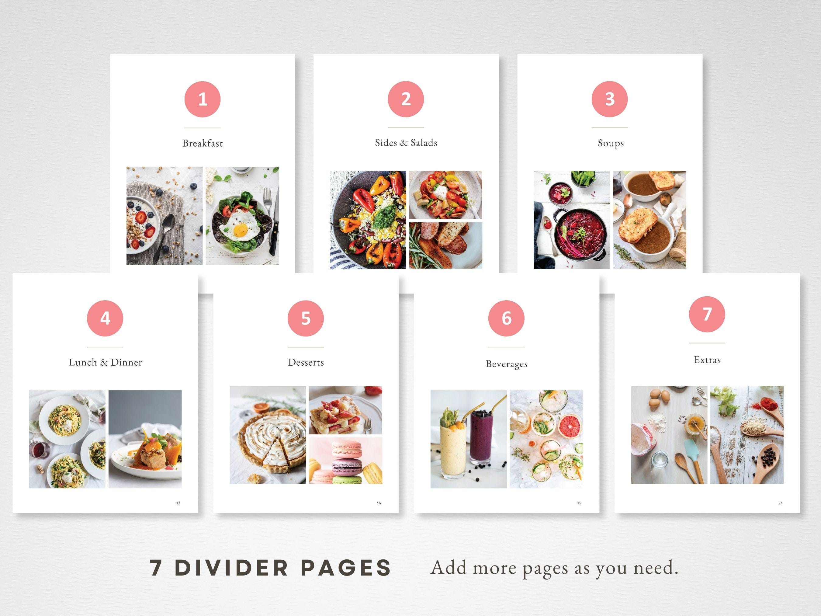 Editable MS Word Cookbook Template, Printable Recipe Binder Kit ...