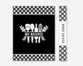 Printable Kitchen Recipe Binder Cover, Editable Recipe Binder Cover, Spines and Dividers, Cookbook Binder, Recipe Book Binder Kit, DIY
