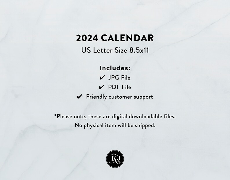 2024 Printable Letter Calendar 2024 Desk Calendar Etsy Australia