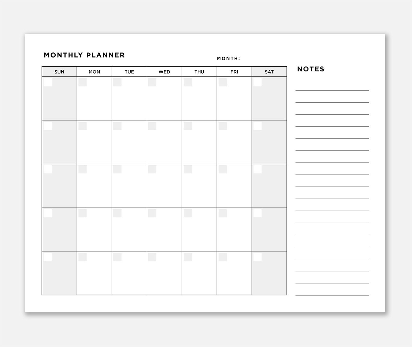 Planner Monthly, Monthly Organizer, Printable Monthly Planner, DIY