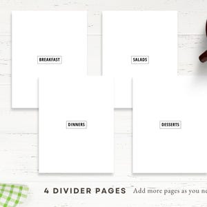 InDesign Recipe Template, Editable Adobe InDesign Recipe Book, Printable Cookbook, DIY Recipe Binder, Editable Cookbook Pages, InDesign File image 4