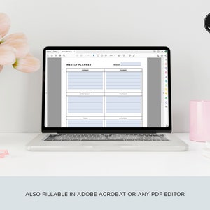 Weekly Planner Printable Page in US Letter and A4 Size, Simple Weekly ...