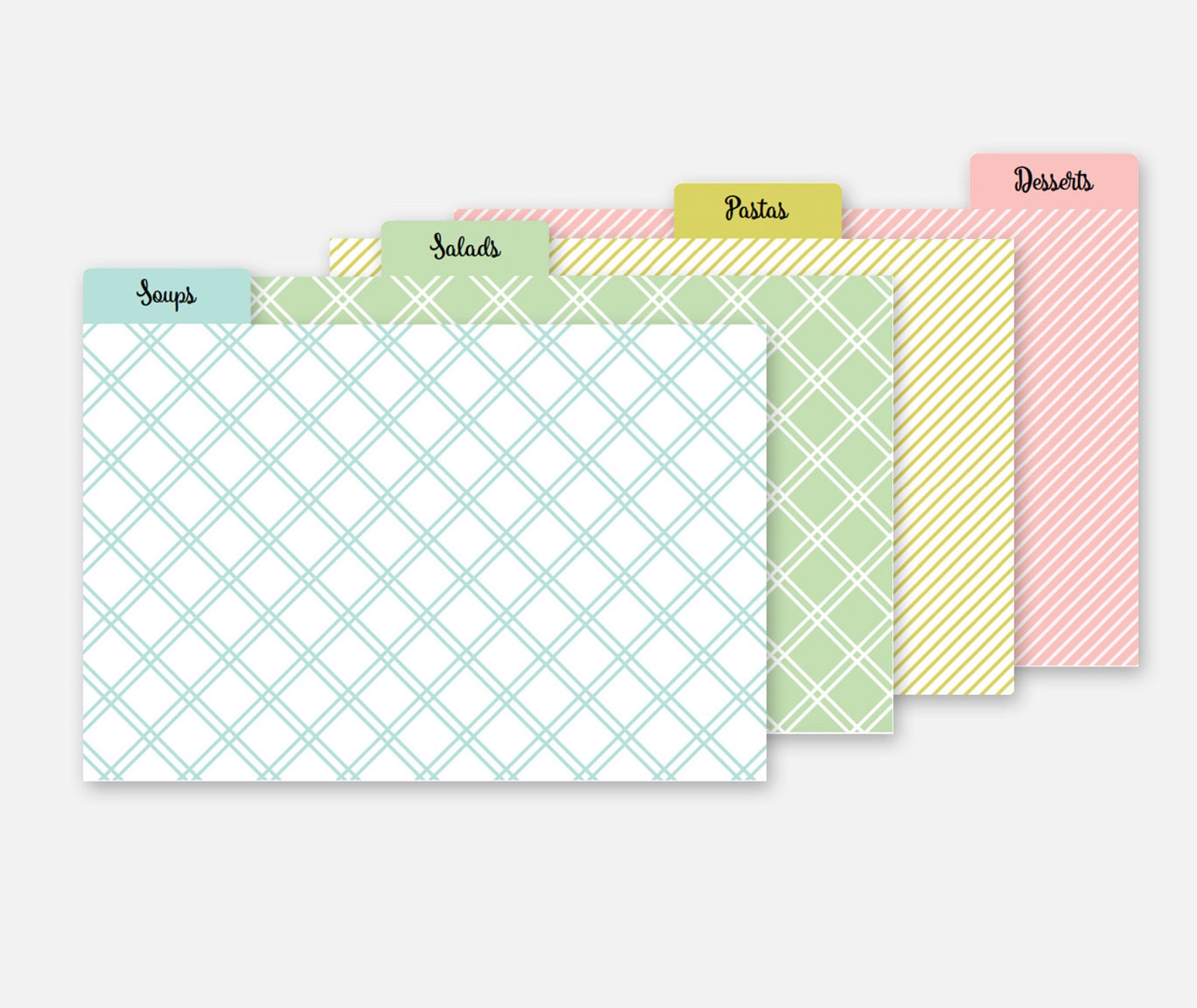Editable Recipe Card Recipe Dividers Printable Recipe Cards | Etsy