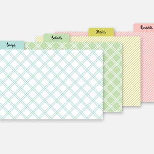Editable Recipe Card, Recipe Dividers, Printable Recipe Cards, Editable ...