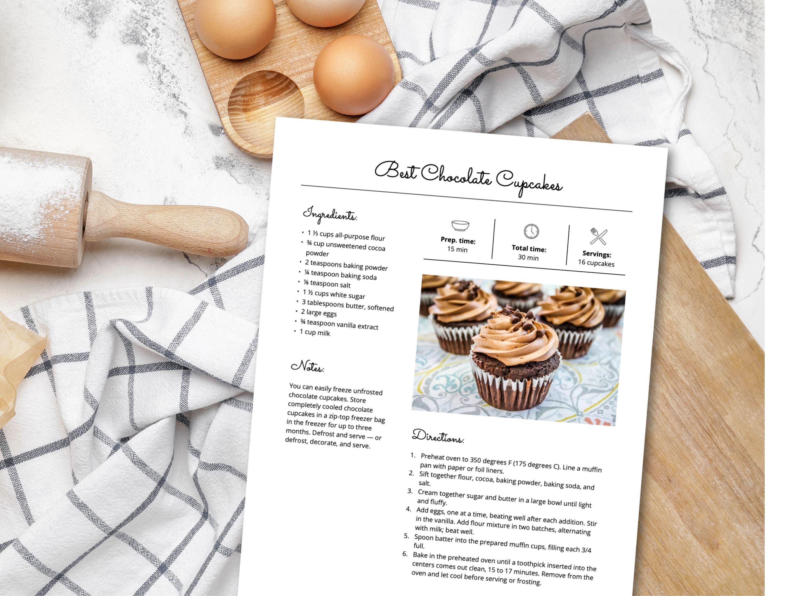 Active Format Recipe Editable Recipe Template in MS Word, Canva, Apple Pages, Printable ...