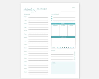 Daily Printable Planner, Office Daily Planner, Daily To Do List, Day Schedule, Daily Organizer, Home Planner, Floral Planner, Daily List