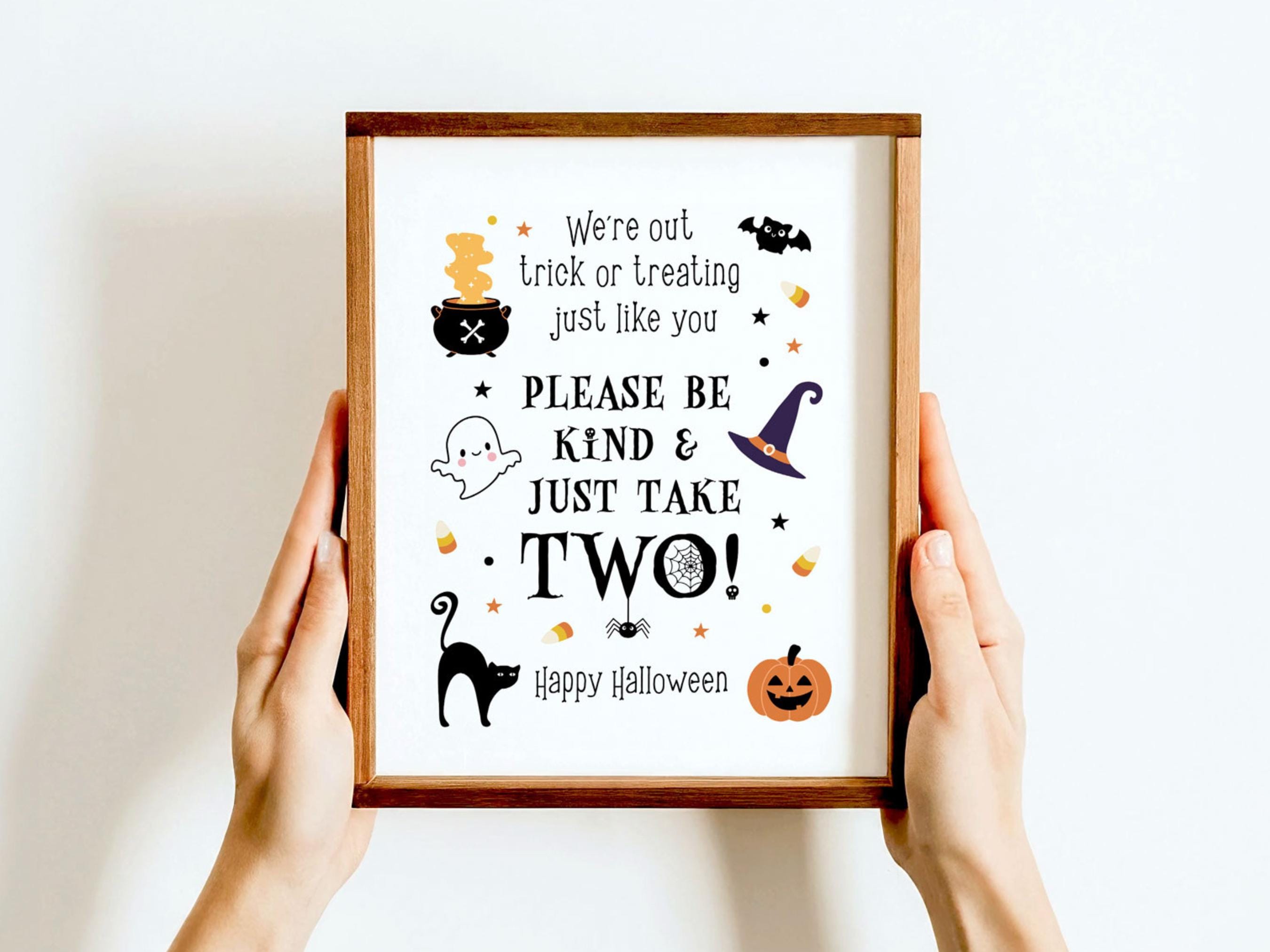 Halloween Candy Trick or Treat Sign, Witch Candy Bowl Table Sign, Printable  Porch Candy Sign, Take Two Candy Sign, Digital Download - Etsy, image size:2700x2025