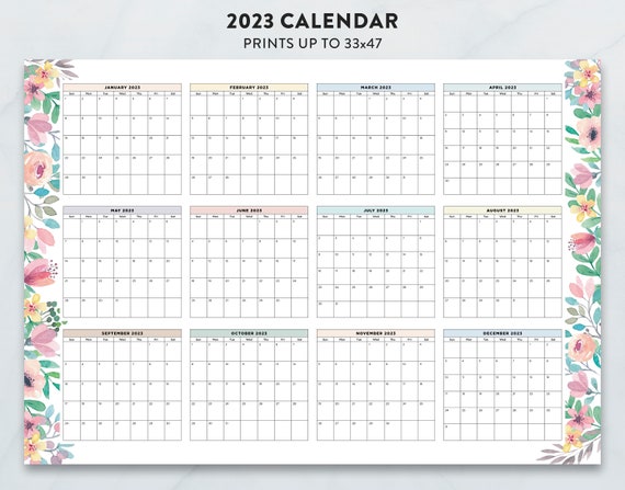 2023 Calendar 2023 Wall Calendar 2023 Large Printable - Etsy 2023 Calendar 2023 Wall Calendar 2023 Large Printable - Etsy