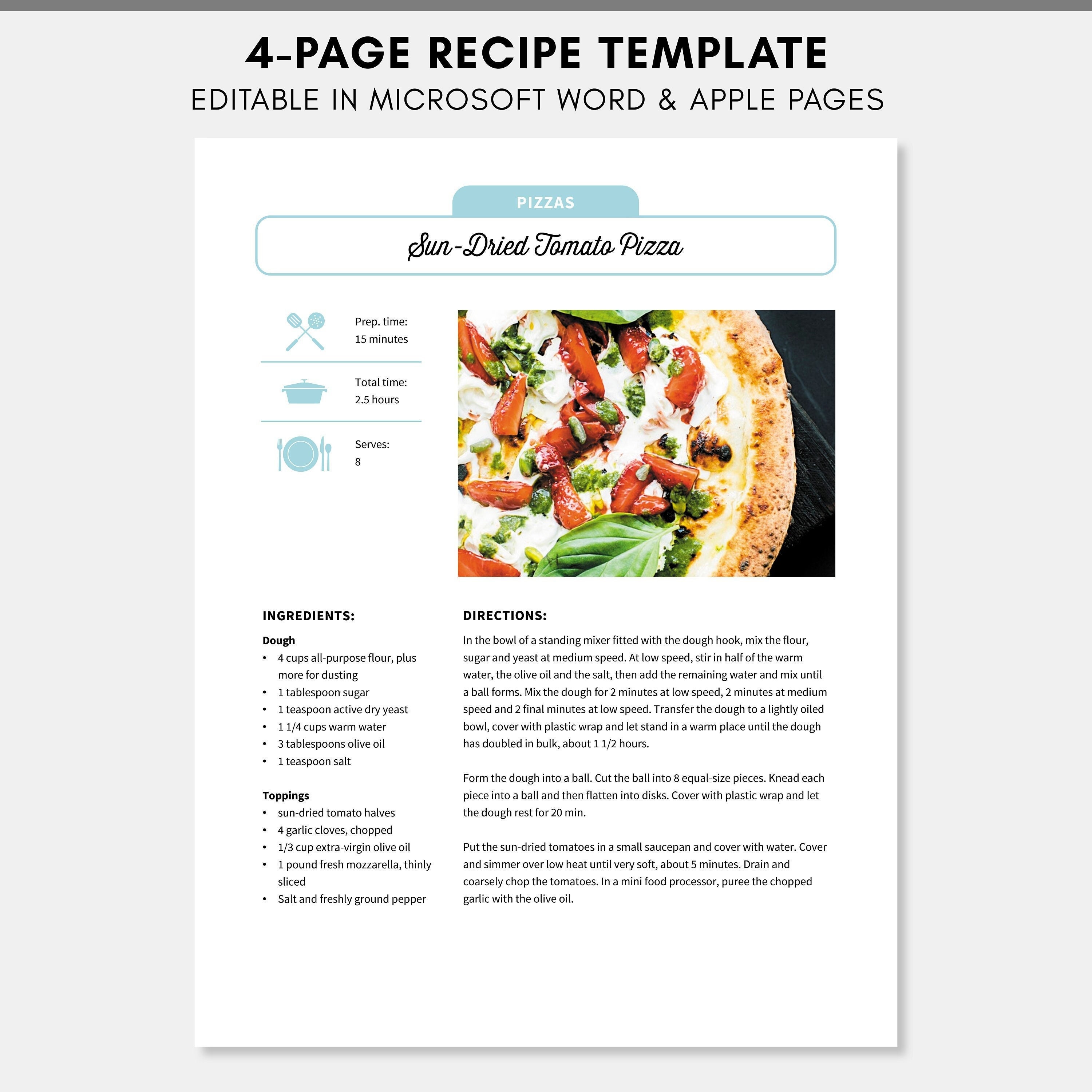 Editable Recipe Cookbook Template Printable Recipe Pages Etsy Uk Editable Recipe Cookbook Template Printable Recipe Pages Etsy Uk