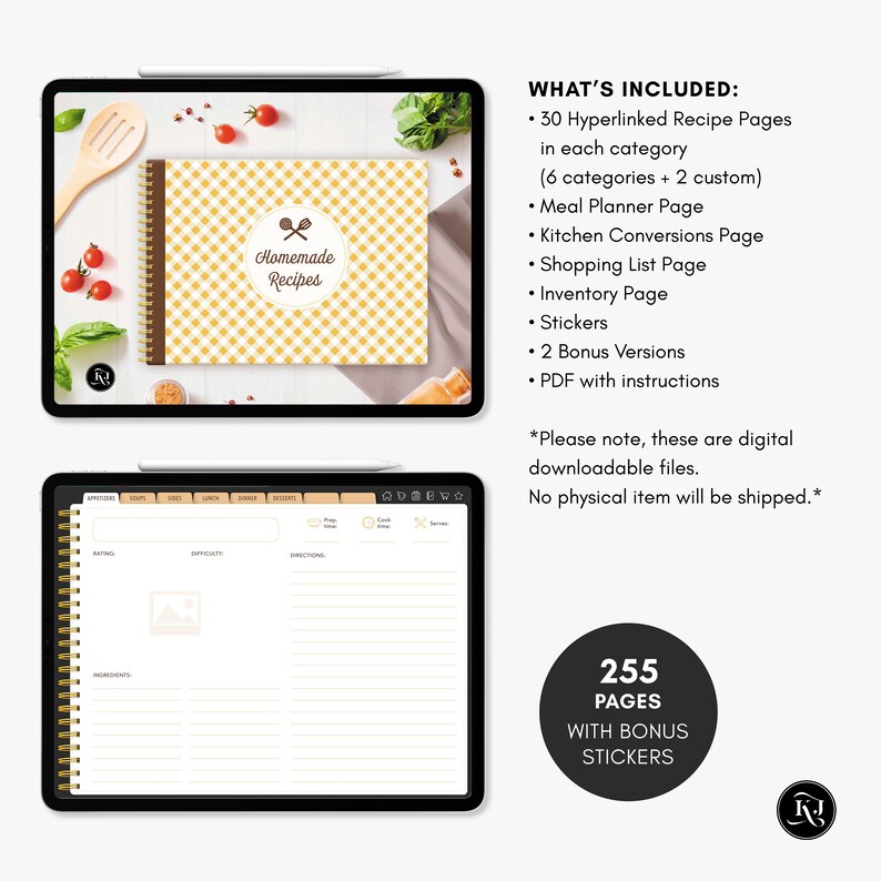 Goodnotes Recipe Book Digital Recipe Book for Goodnotes Etsy