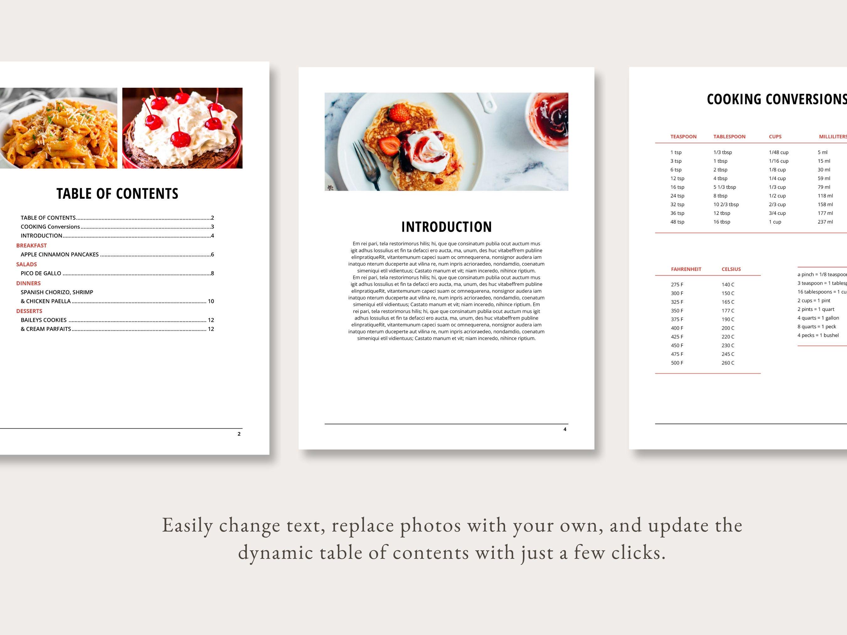 Recipe Header Indesign Indesign Recipe Template, Editable Adobe Indesign Recipe Book ...