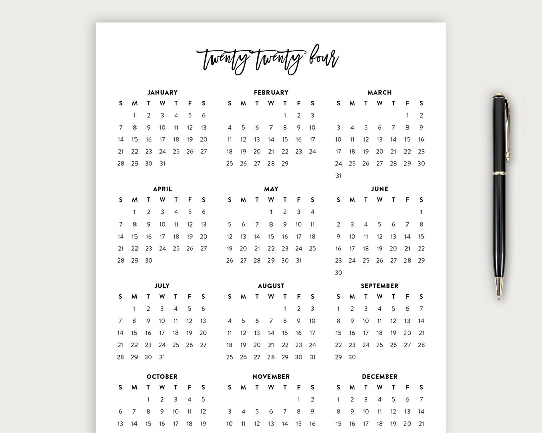 2025 Script Printable Calendar, 2025 Letter Planner, 2025 Calendar