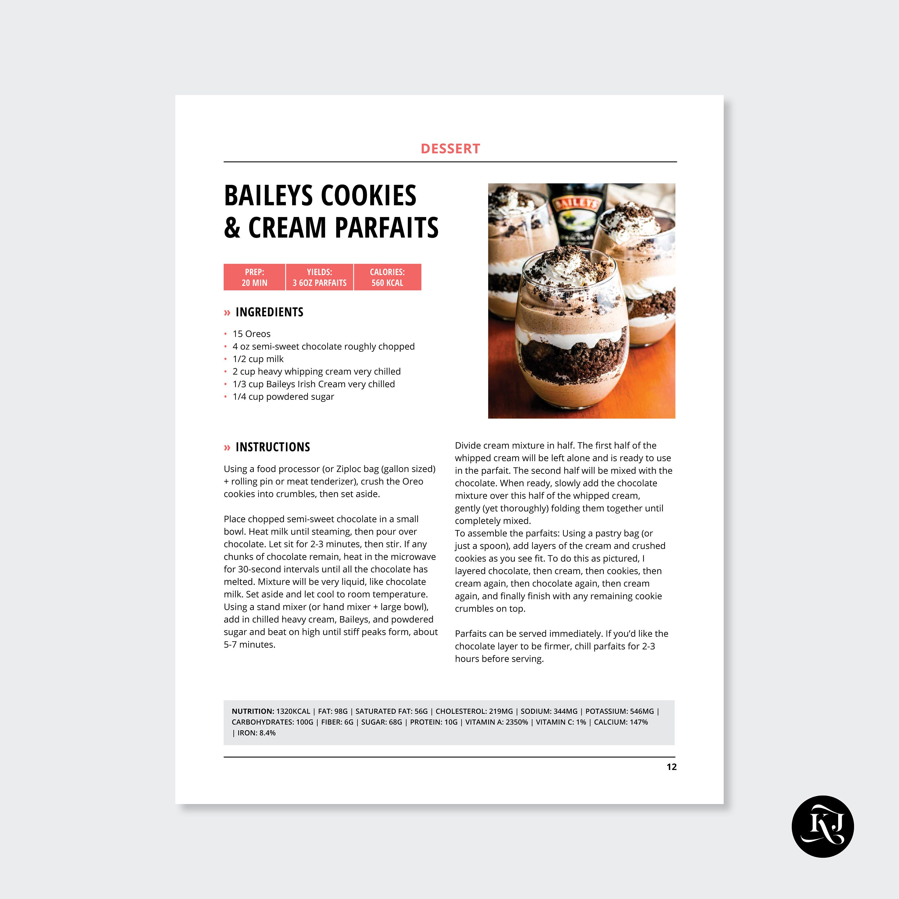 Indesign Recipe Template Editable Indesign Recipe Book Etsy Canada