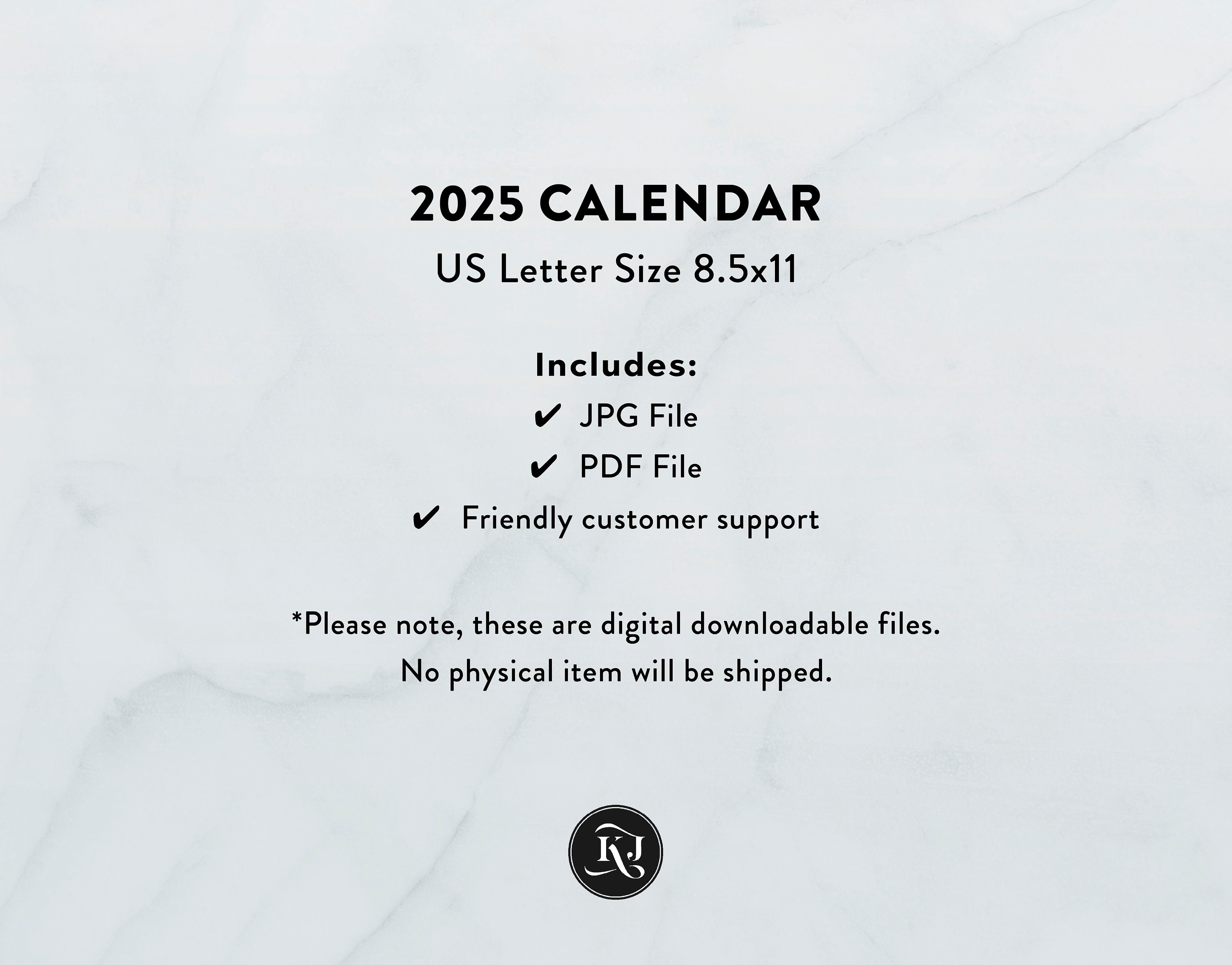 2025 Minimalist Letter Printable Calendar 2025 Simple Etsy Australia