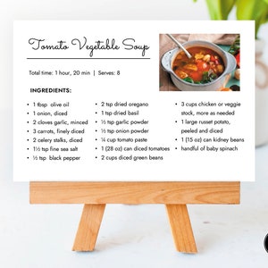 4x6 and 5x7 Recipe Card Template, Recipe Card MS Word Template, Printable Recipe Cards, Recipe Page, Editable Recipe Cards and Dividers image 4