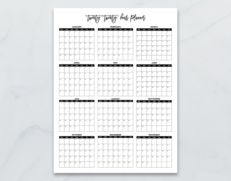 2024 Calendar 2024 Large Calendar 2024 Printable Wall - Etsy