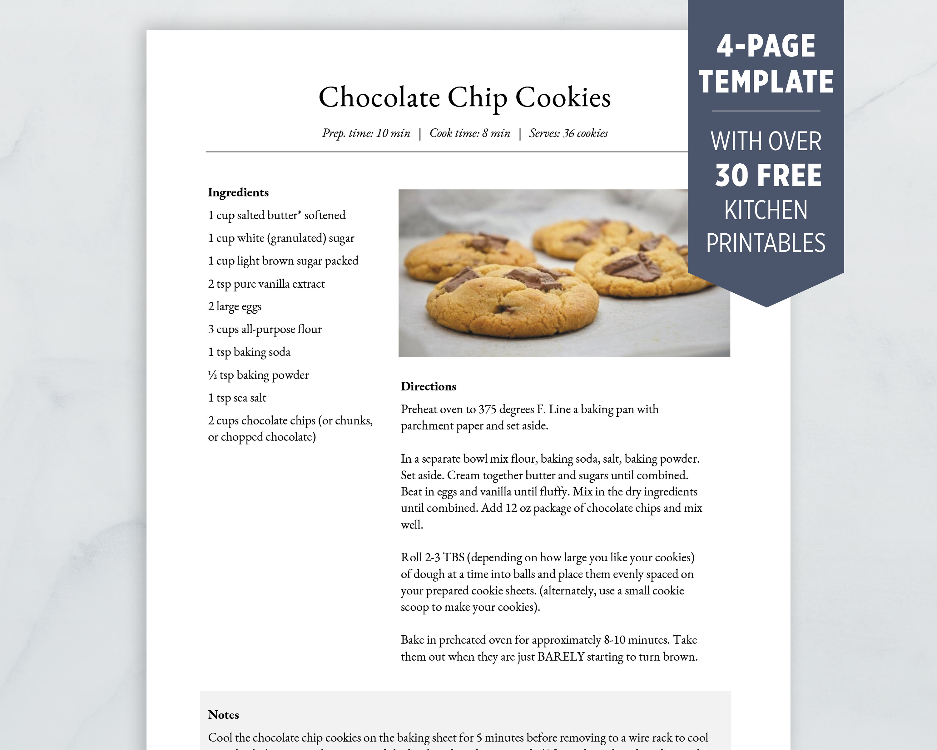 Blank Recipe Books - Cookie Dough and Oven Mitt